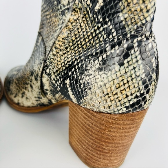Madewell The Rosie Ankle Boots Snakeskin Booties - Picture 6 of 9
